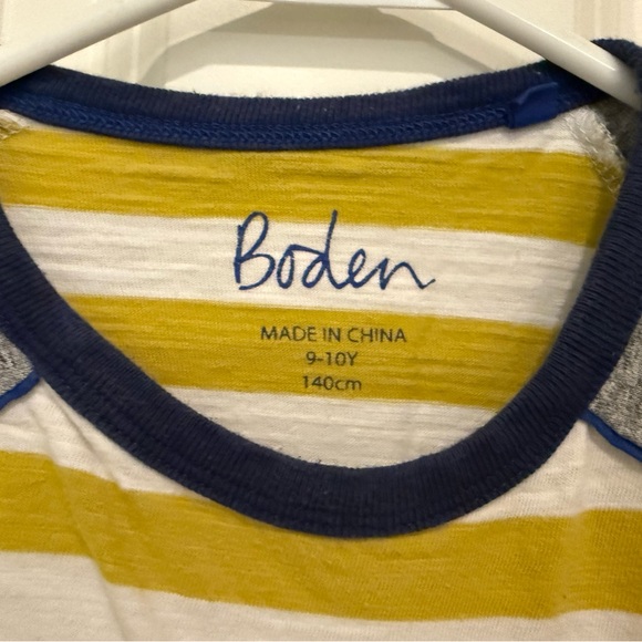 Mini Boden Striped Colorblock Raglan Tee - Picture 4 of 5